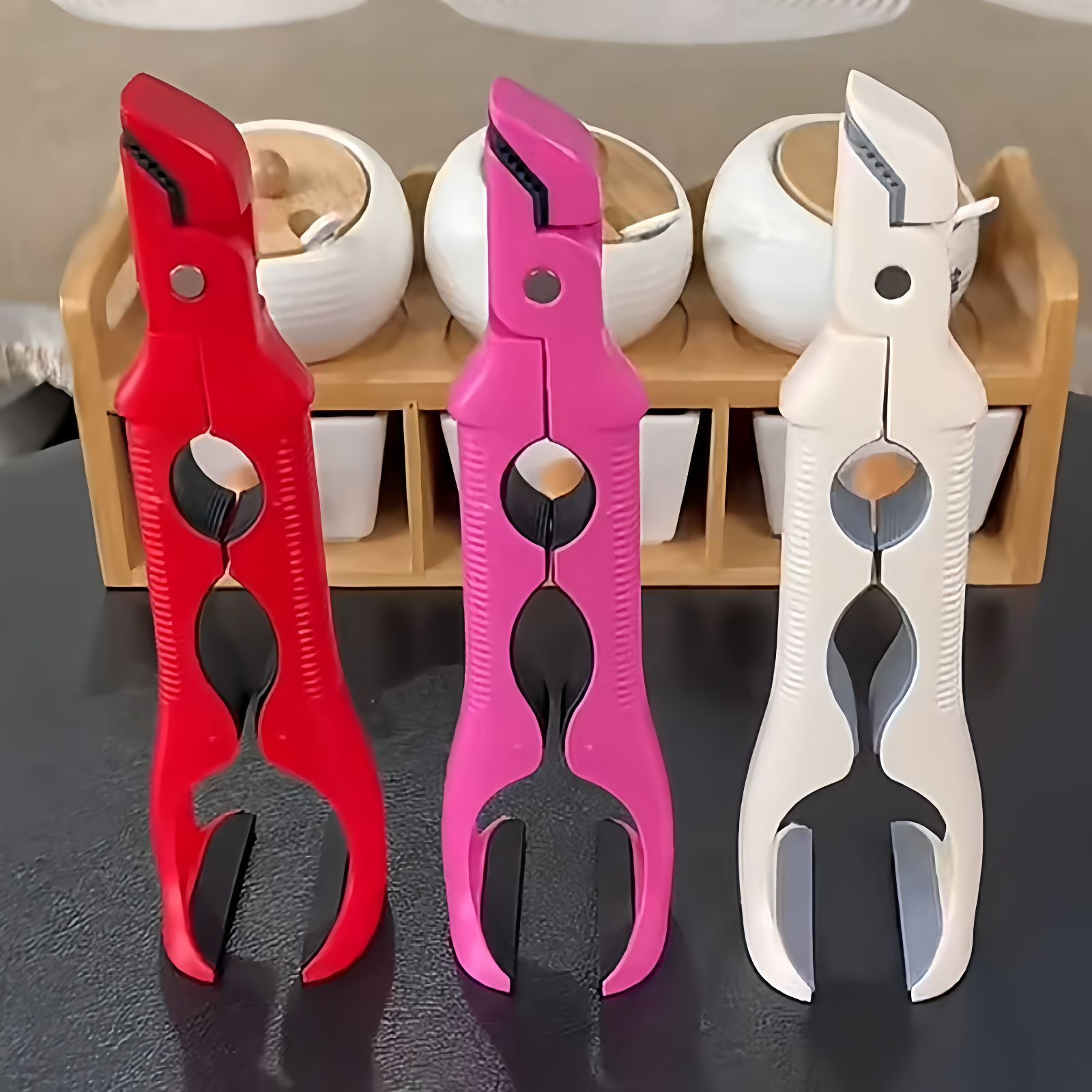 3-in-1 Silicone Bowl Gripper – Heat-Resistant, Anti-Slip Kitchen Tongs for Plates/Bowls, Multi-Use Countertop Tool