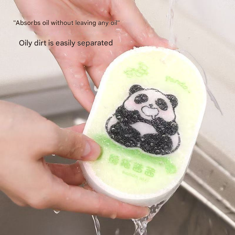 Biodegradable Cellulose Sponge | Cartoon Thickened Wood Pulp Dish Scrubber, Compressed & Highly Absorbent, No-Scratch Kitchen Cleaning Cloth