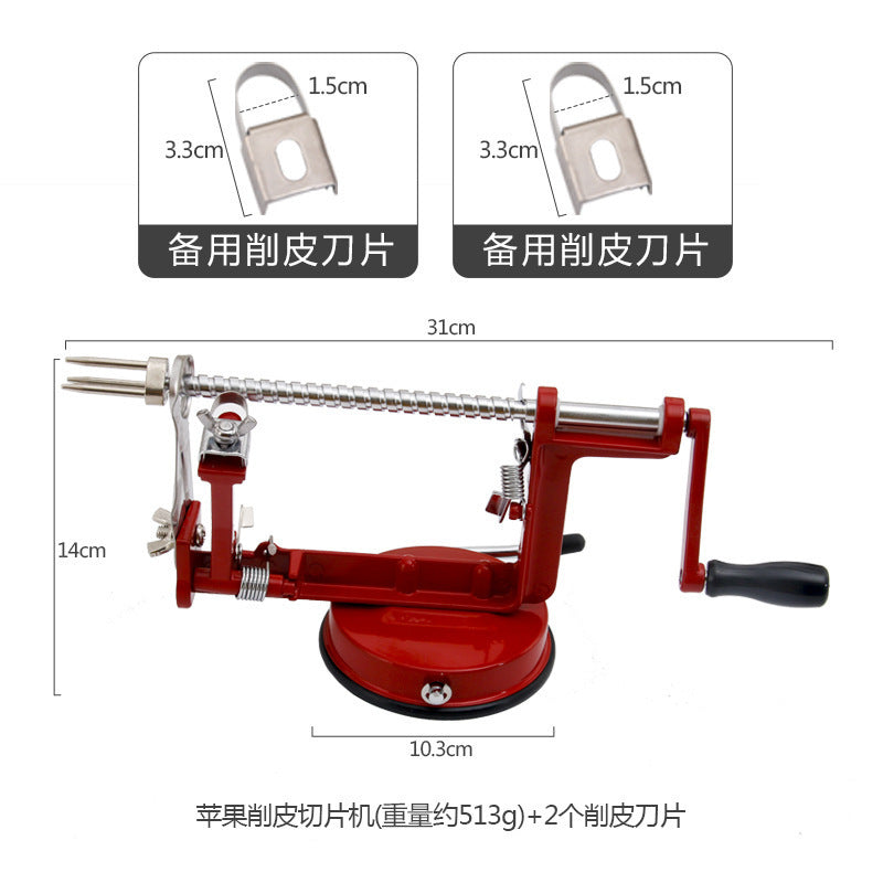 US Kitchen Fruit Peeler – Hand-Cranked Automatic Apple/Pear Peeler, Multi-Use Veggie Peeling Machine, Home Essential