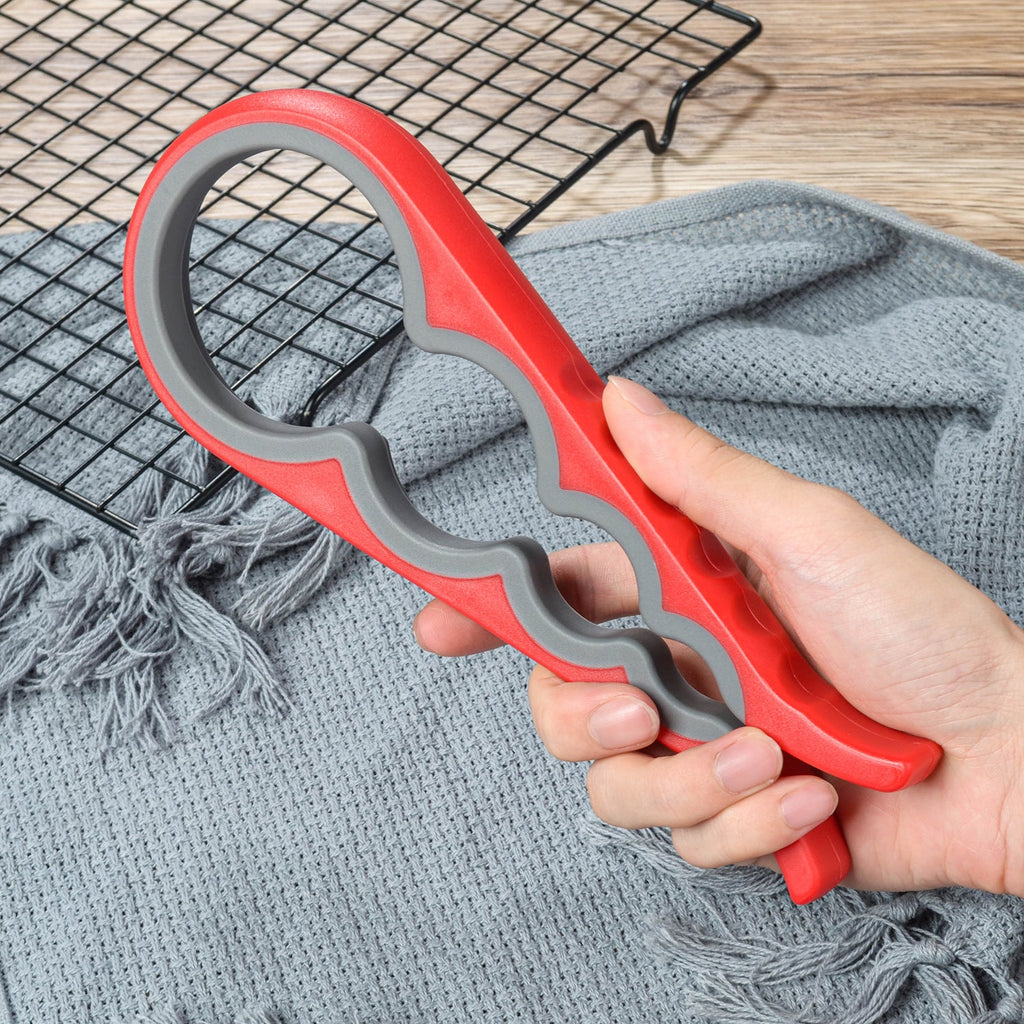 4-in-1 Multifunctional Jar Opener – Ergonomic Grip, Smooth Edge, Safe for Cans/Bottles, Bulk Pack for Kitchen Use