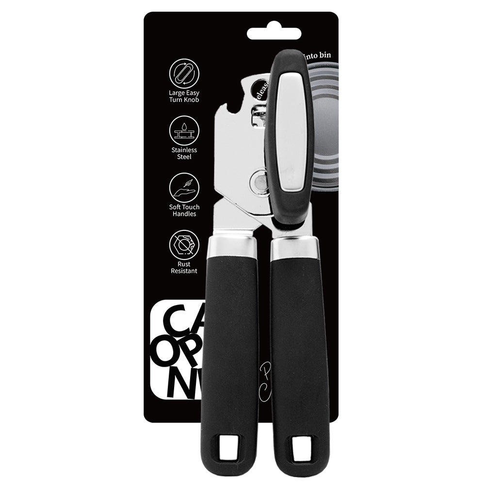 Multifunctional Stainless Steel Manual Can Opener - Home - Use Magnetic Can - Opening Wonder with Bottle - Opening Function, Ideal for US Kitchens