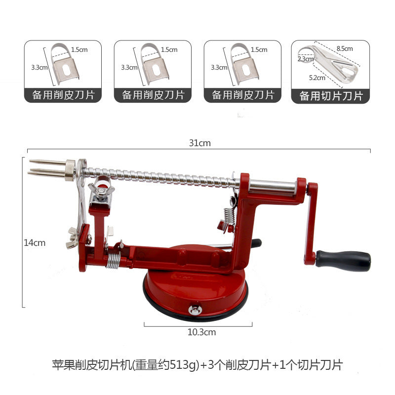 US Kitchen Fruit Peeler – Hand-Cranked Automatic Apple/Pear Peeler, Multi-Use Veggie Peeling Machine, Home Essential