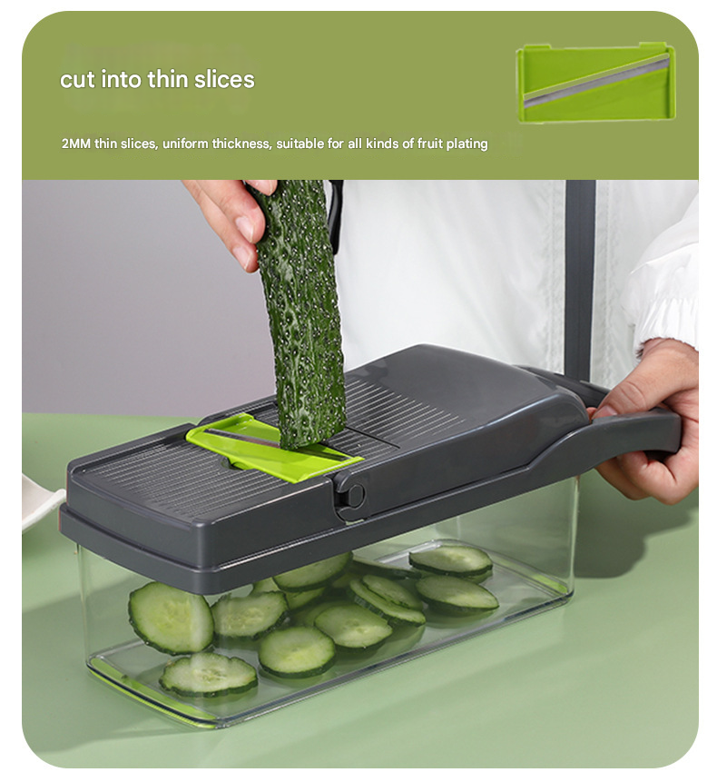 US Home Kitchen Vegetable Chopper – Hands-Free Design, Multi-Use Shredder/Dicer for Salad, Efficient Meal Prep Tool, Factory Direct Supply