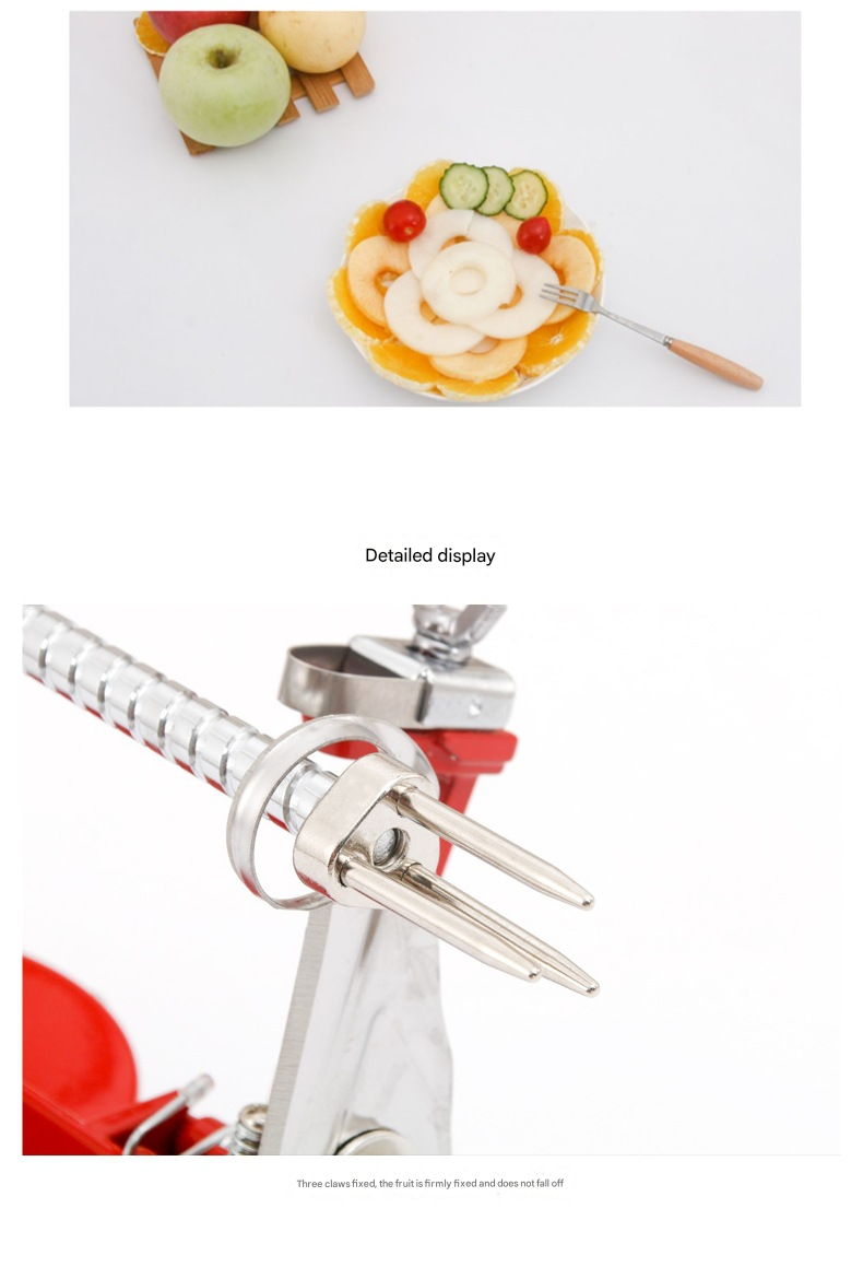 US Kitchen Fruit Peeler – Hand-Cranked Automatic Apple/Pear Peeler, Multi-Use Veggie Peeling Machine, Home Essential