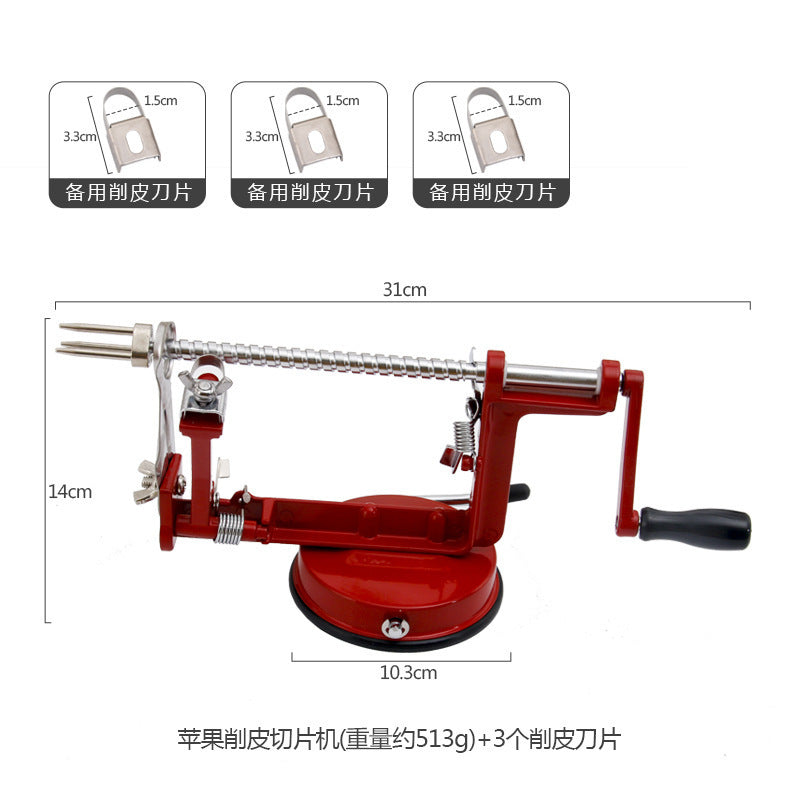 US Kitchen Fruit Peeler – Hand-Cranked Automatic Apple/Pear Peeler, Multi-Use Veggie Peeling Machine, Home Essential