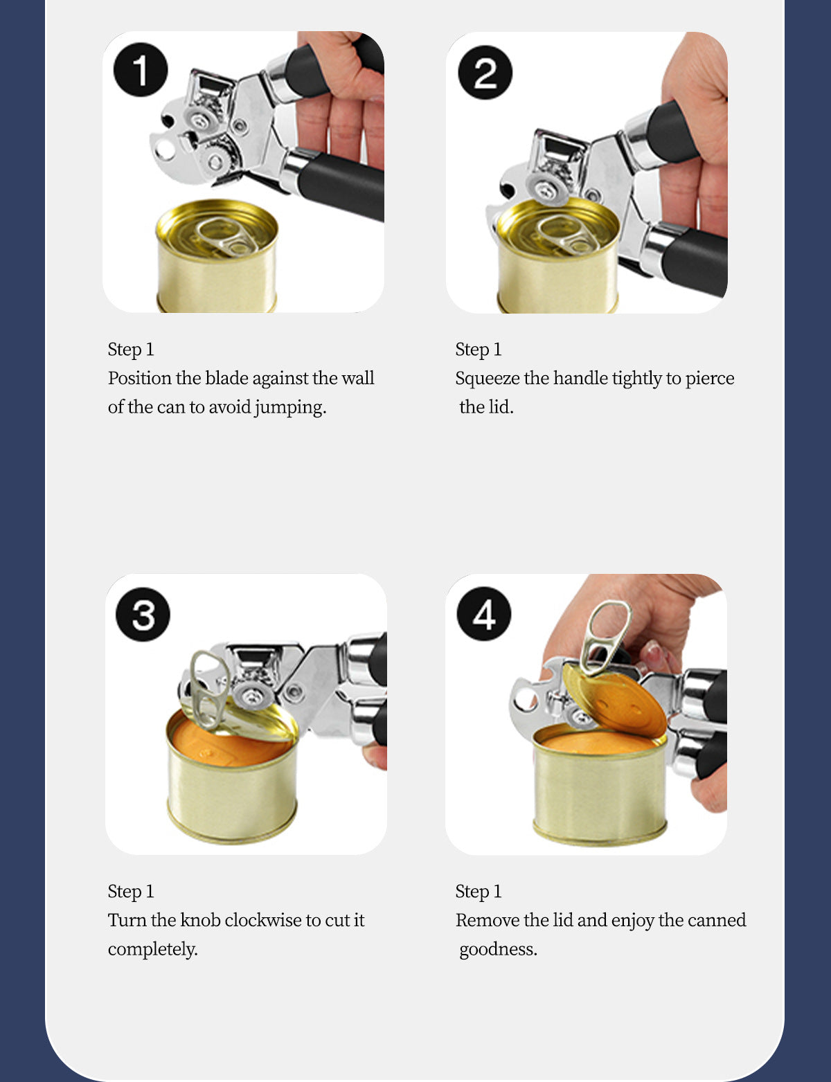 Multifunctional Stainless Steel Manual Can Opener - Home - Use Magnetic Can - Opening Wonder with Bottle - Opening Function, Ideal for US Kitchens