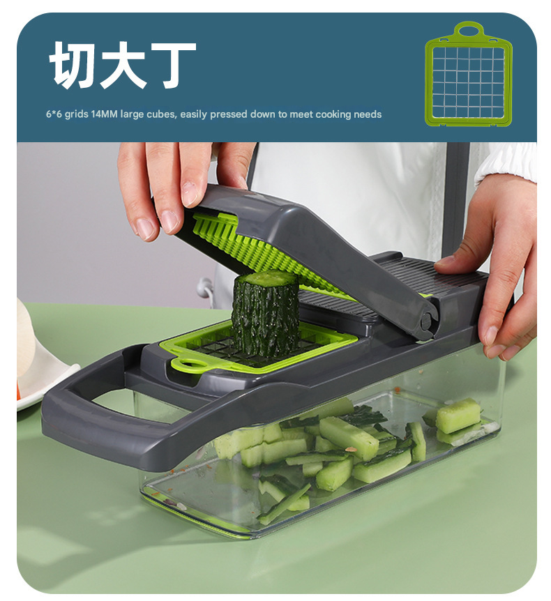 US Home Kitchen Vegetable Chopper – Hands-Free Design, Multi-Use Shredder/Dicer for Salad, Efficient Meal Prep Tool, Factory Direct Supply