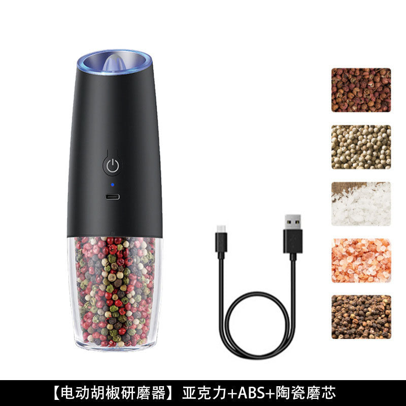 Electric Pepper Grinder for Home - Adjustable Coarseness, Rechargeable, Ideal for Black Pepper & Sea Salt, Must-Have Kitchen Gadget in USA