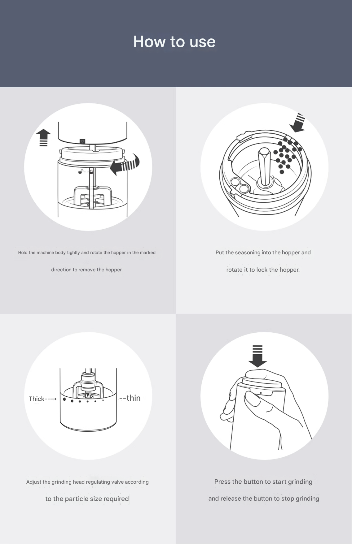 Gravity-Activated Electric Pepper Grinder – Stainless Steel, Salt/Pepper Use, LED Light