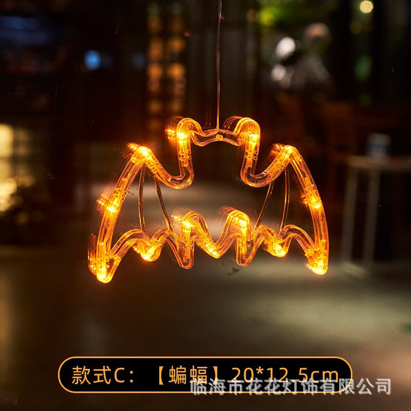 Halloween LED Pumpkin Lights – Suction Cup, Battery Operated, Spooky Ambience Decor