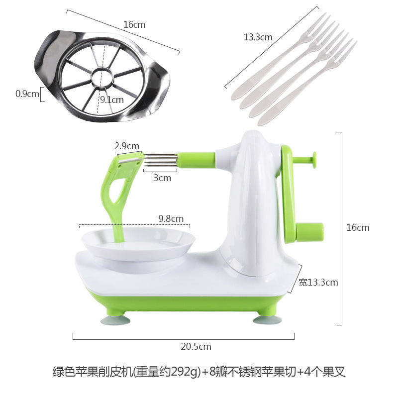 US Kitchen Fruit Peeler – Hand-Cranked Automatic Apple/Pear Peeler, Multi-Use Veggie Peeling Machine, Home Essential