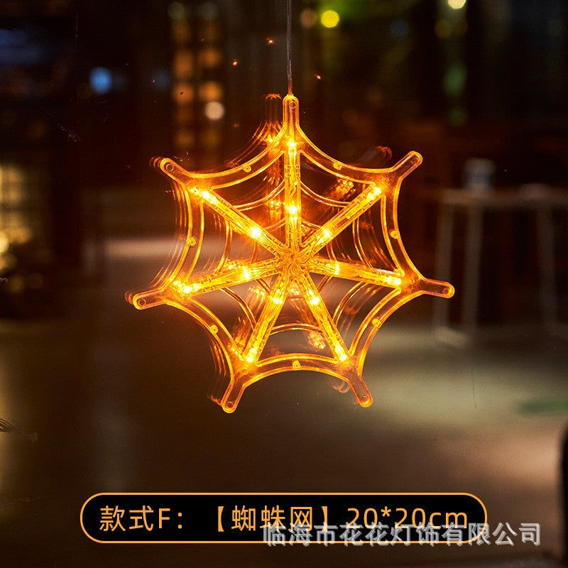 Halloween LED Pumpkin Lights – Suction Cup, Battery Operated, Spooky Ambience Decor