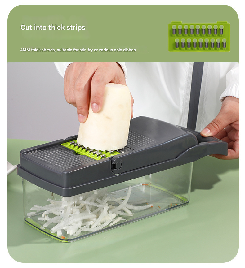 US Home Kitchen Vegetable Chopper – Hands-Free Design, Multi-Use Shredder/Dicer for Salad, Efficient Meal Prep Tool, Factory Direct Supply