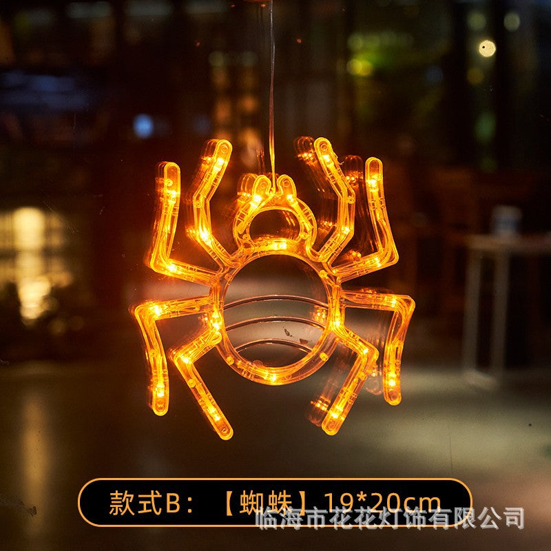 Halloween LED Pumpkin Lights – Suction Cup, Battery Operated, Spooky Ambience Decor