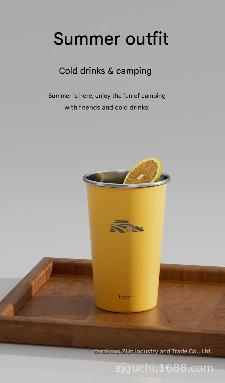 304 Stainless Steel Beer Mug - Ideal for Outdoor Camping, Portable Travel Cup with Lid, BPA - Free, FDA - Approved, Fits Car Cup Holders, Perfect for Home, Office & On - the - Go