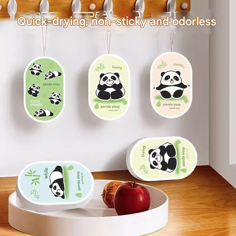 Biodegradable Cellulose Sponge | Cartoon Thickened Wood Pulp Dish Scrubber, Compressed & Highly Absorbent, No-Scratch Kitchen Cleaning Cloth