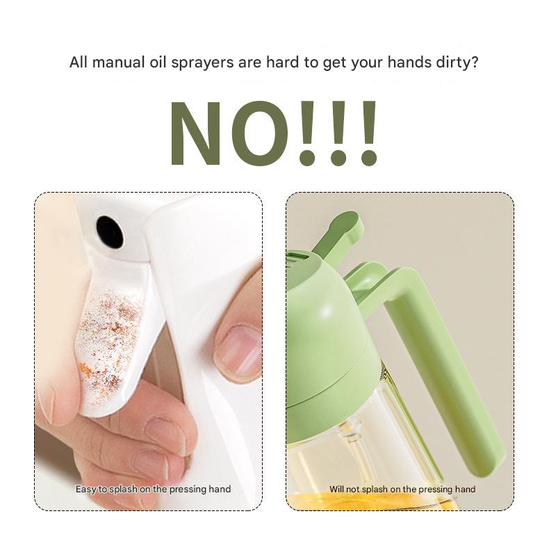 Multifunctional Glass Oil Sprayer - 2 - in - 1 Spray & Pour, Large Capacity, Food - Grade, Ideal for US Home Kitchens - Perfect for Air Fryer, Baking, Grilling & More