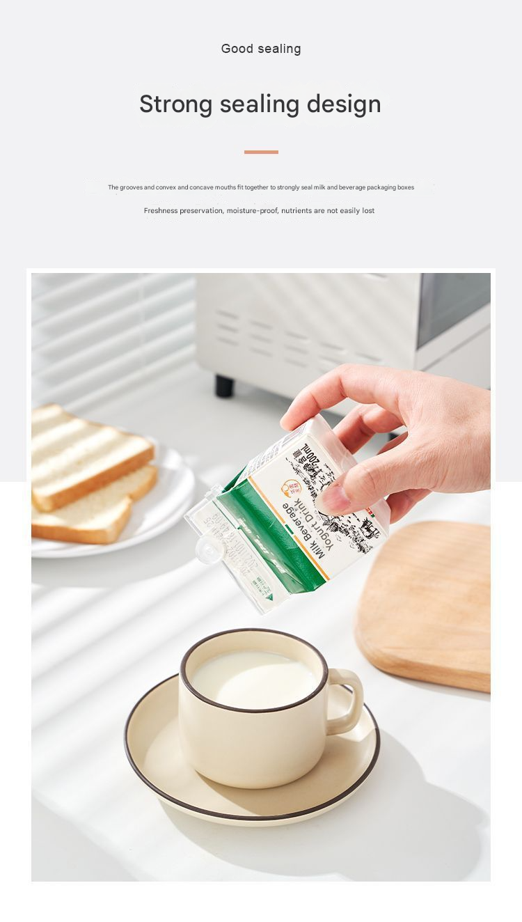 Anti-Spill Boxed Drink Spout – Covered, Milk Beverage Pourer, Reusable Lid