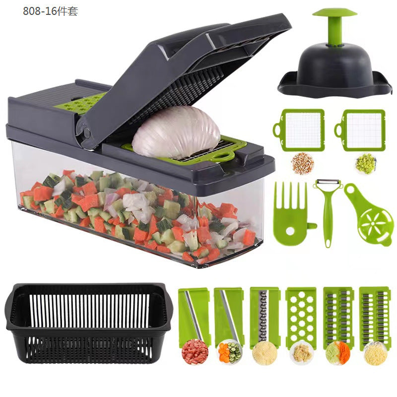 US Home Kitchen Vegetable Chopper – Hands-Free Design, Multi-Use Shredder/Dicer for Salad, Efficient Meal Prep Tool, Factory Direct Supply
