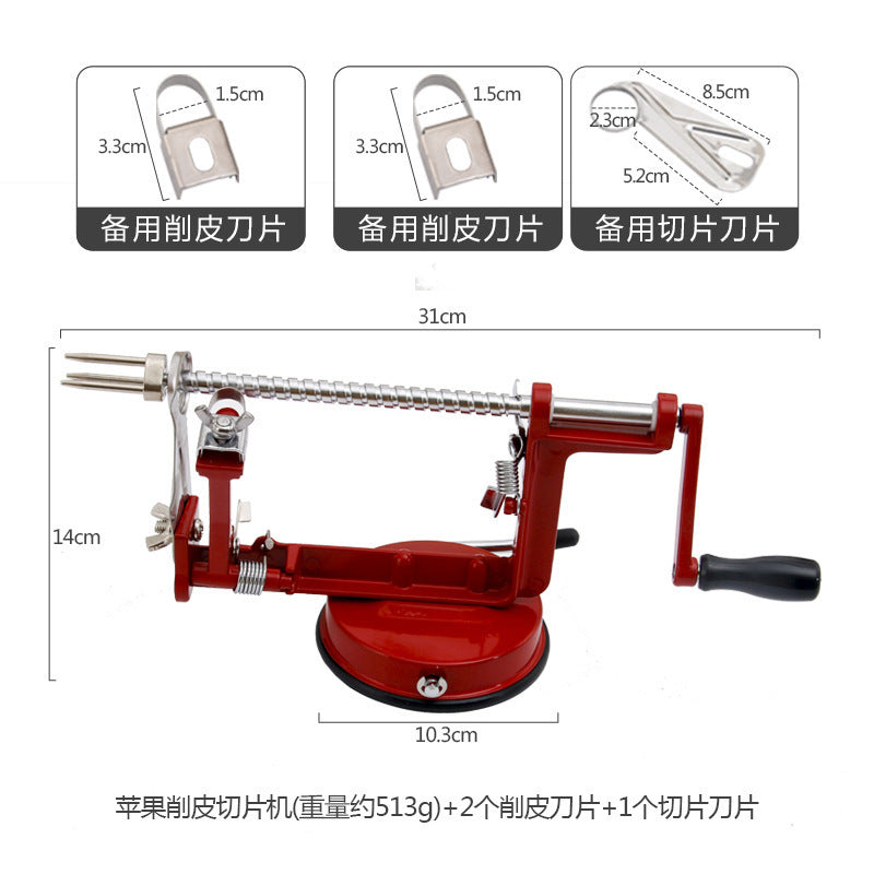 US Kitchen Fruit Peeler – Hand-Cranked Automatic Apple/Pear Peeler, Multi-Use Veggie Peeling Machine, Home Essential