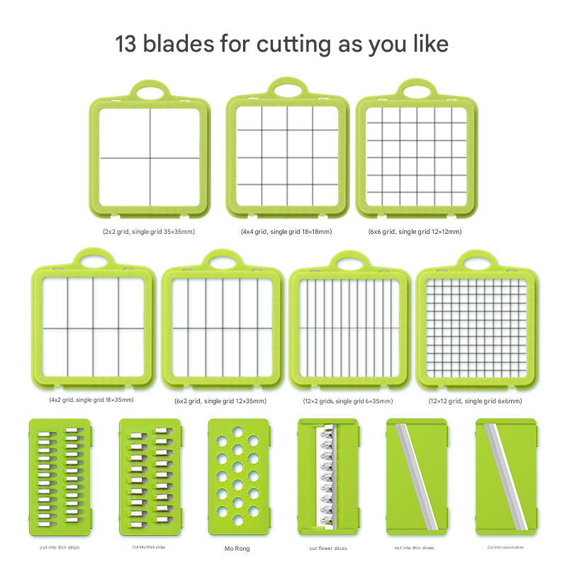 US Home Kitchen Vegetable Chopper – Hands-Free Design, Multi-Use Shredder/Dicer for Salad, Efficient Meal Prep Tool, Factory Direct Supply