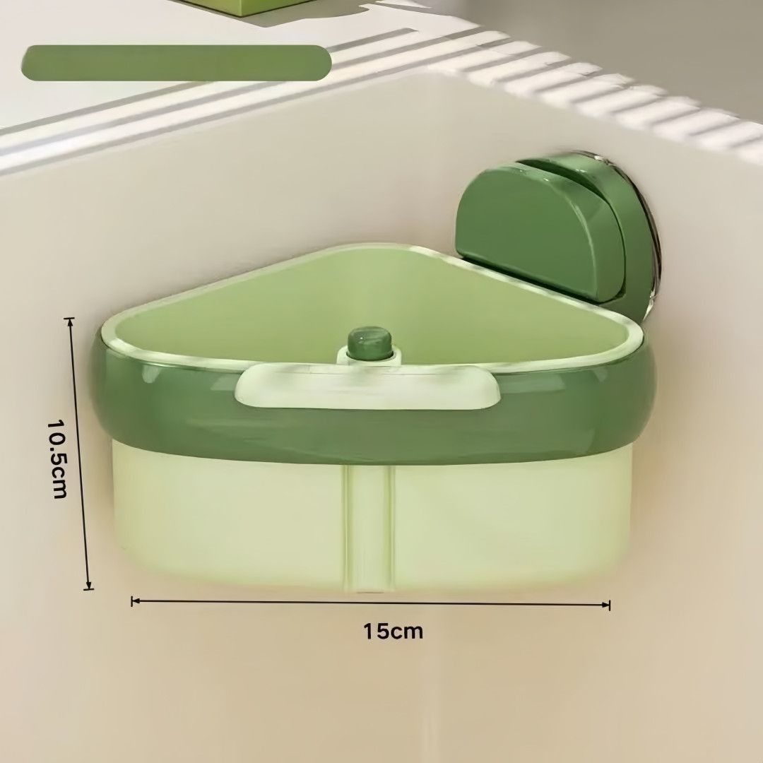 Triangle Suction Cup Sink Drainer Basket – Non-Slip, Multi-Functional Kitchen Organizer for Dishes/Bowls, Space-Saving Countertop Alternative, US Dish Drying Essential