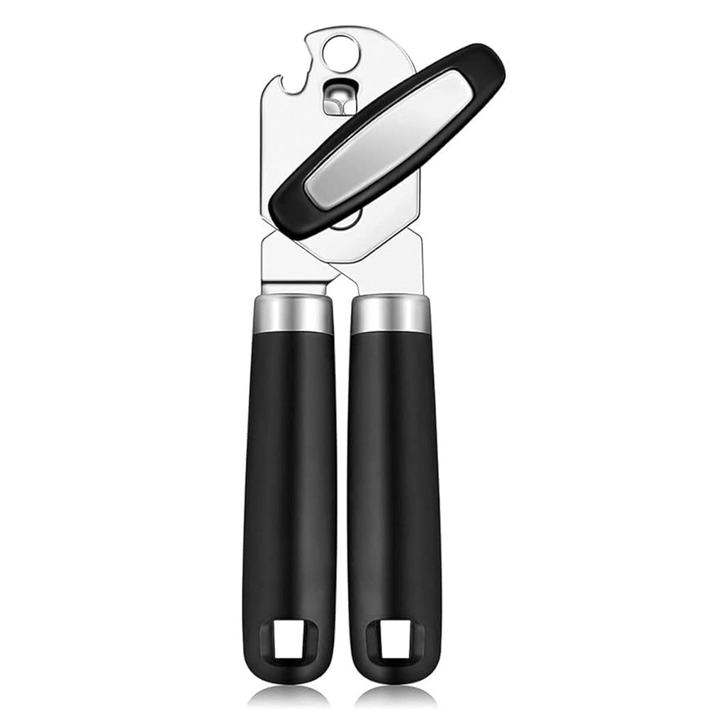 Multifunctional Stainless Steel Manual Can Opener - Home - Use Magnetic Can - Opening Wonder with Bottle - Opening Function, Ideal for US Kitchens