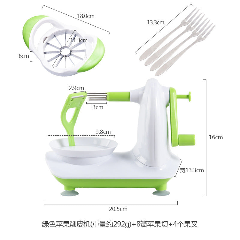 US Kitchen Fruit Peeler – Hand-Cranked Automatic Apple/Pear Peeler, Multi-Use Veggie Peeling Machine, Home Essential