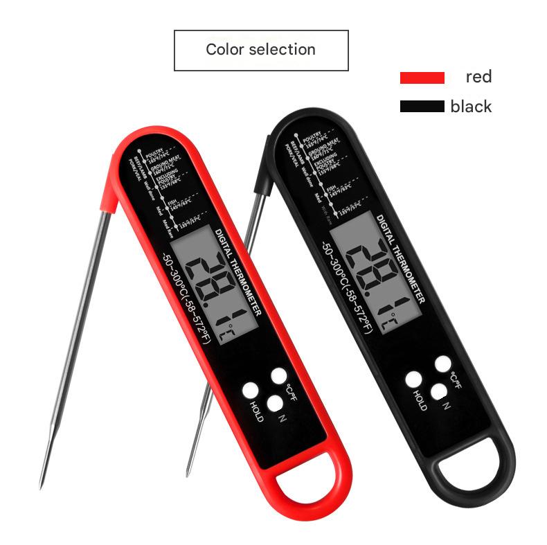 Foldable Food Thermometer - Ultra - Fast Readings for Grilling, Meat, Baking, Milk & Water - Ideal for US Kitchens