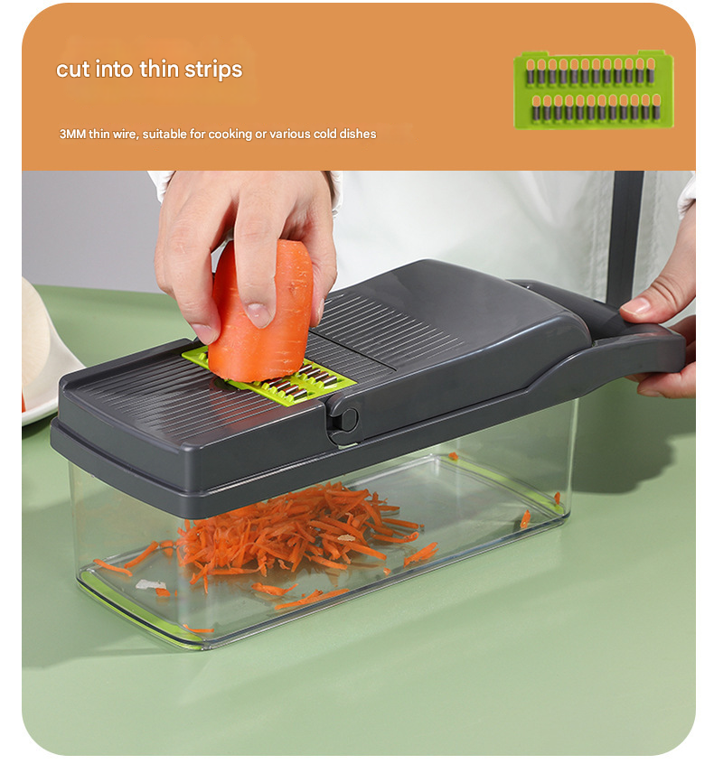 US Home Kitchen Vegetable Chopper – Hands-Free Design, Multi-Use Shredder/Dicer for Salad, Efficient Meal Prep Tool, Factory Direct Supply