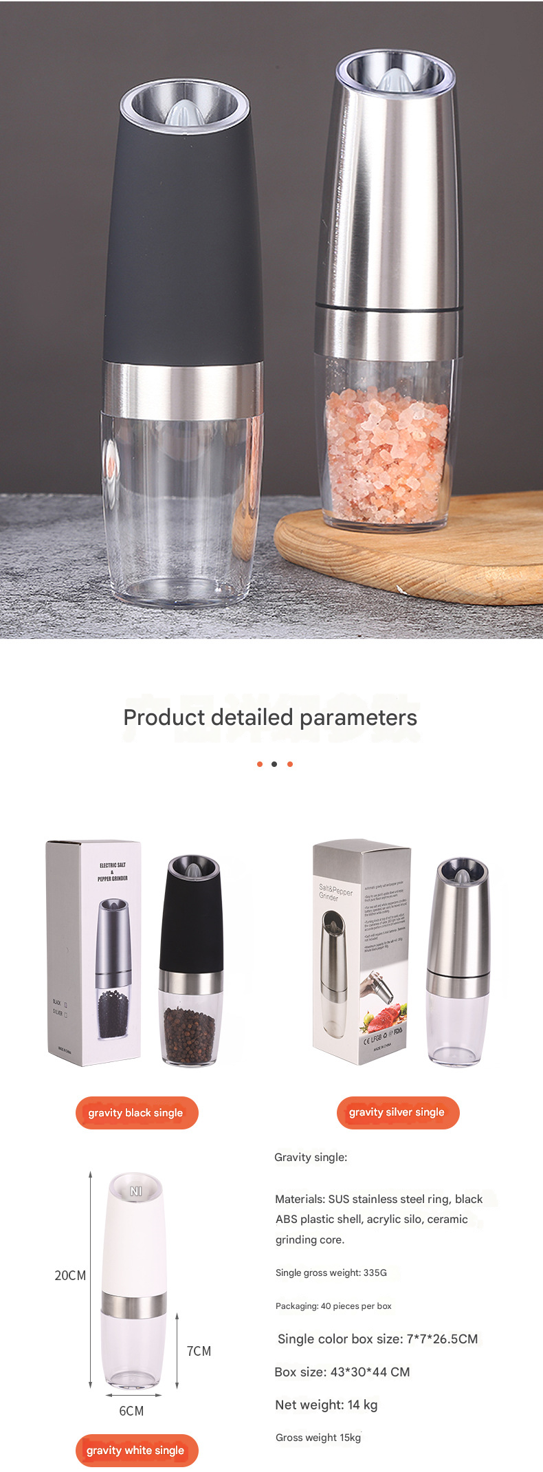 Electric Pepper Grinder for Home - Adjustable Coarseness, Rechargeable, Ideal for Black Pepper & Sea Salt, Must-Have Kitchen Gadget in USA