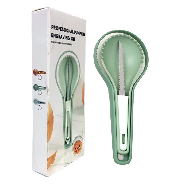 Halloween Pumpkin Carving Kit – 3-in-1 Fruit Corer, Melon Separator, Kitchen Tool Set