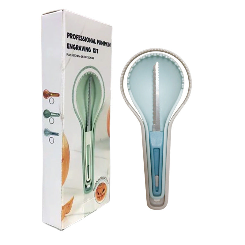 Halloween Pumpkin Carving Kit – 3-in-1 Fruit Corer, Melon Separator, Kitchen Tool Set
