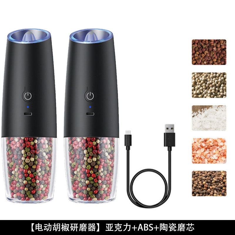 Electric Pepper Grinder for Home - Adjustable Coarseness, Rechargeable, Ideal for Black Pepper & Sea Salt, Must-Have Kitchen Gadget in USA