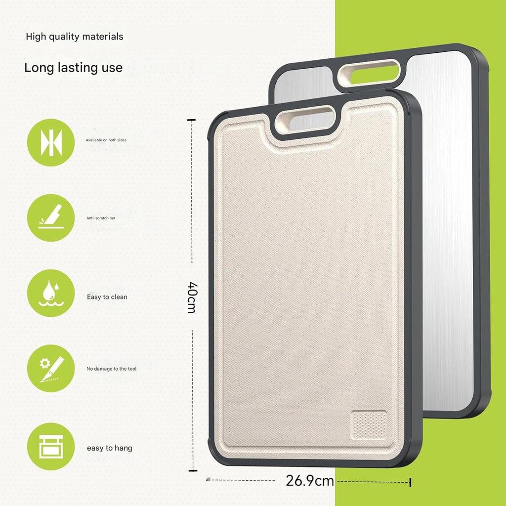 BS Heavy - Duty Stainless Steel Cutting Board - Ideal for Chopping Meat & Veggies