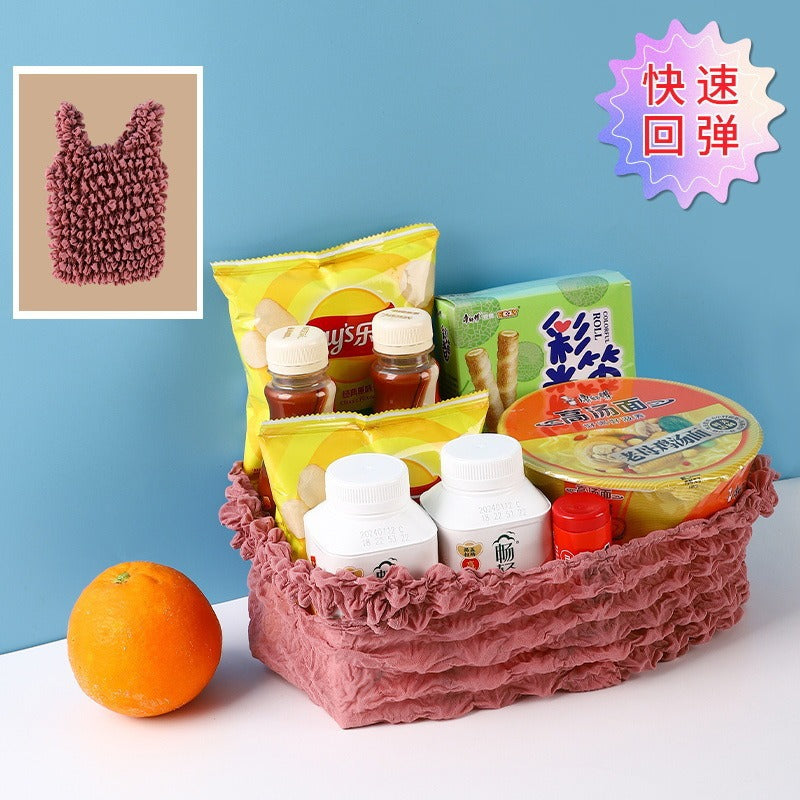 Magic Expandable Pineapple Bag – Eco-Friendly Tote with Inner Liner, Wrinkle Design