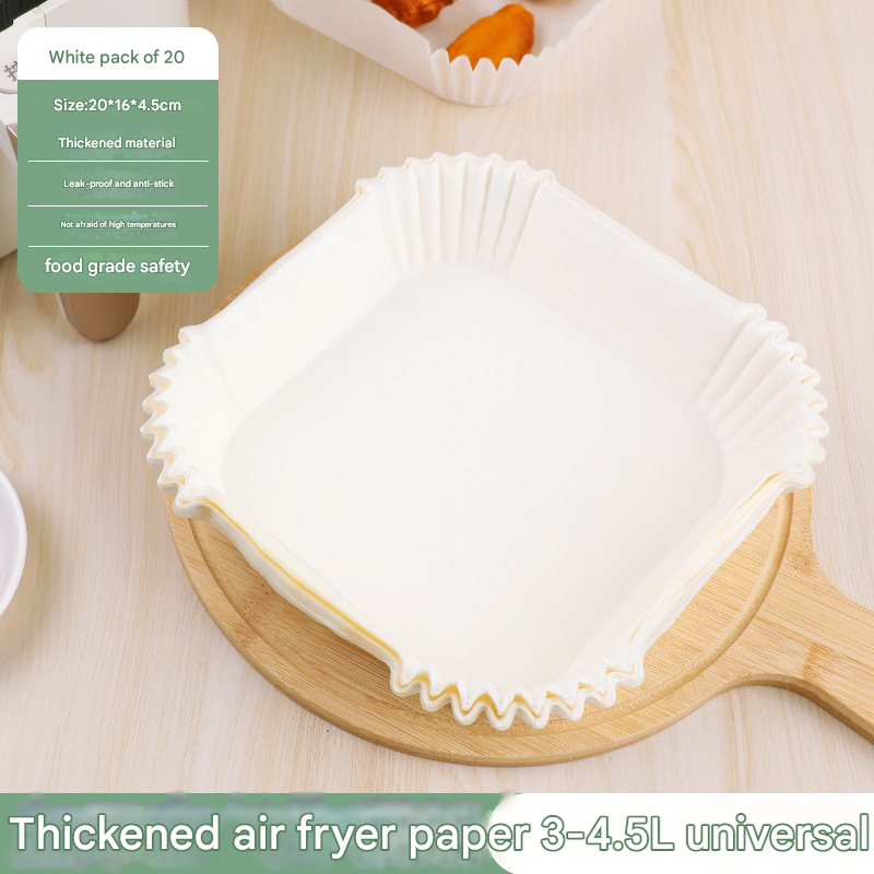 36g Round Air Fryer Liners – Food-Safe Silicone Parchment, Non-Stick, High-Heat Resistant (230℃), Disposable Pads for Easy Clean-Up, Bulk for US Kitchens