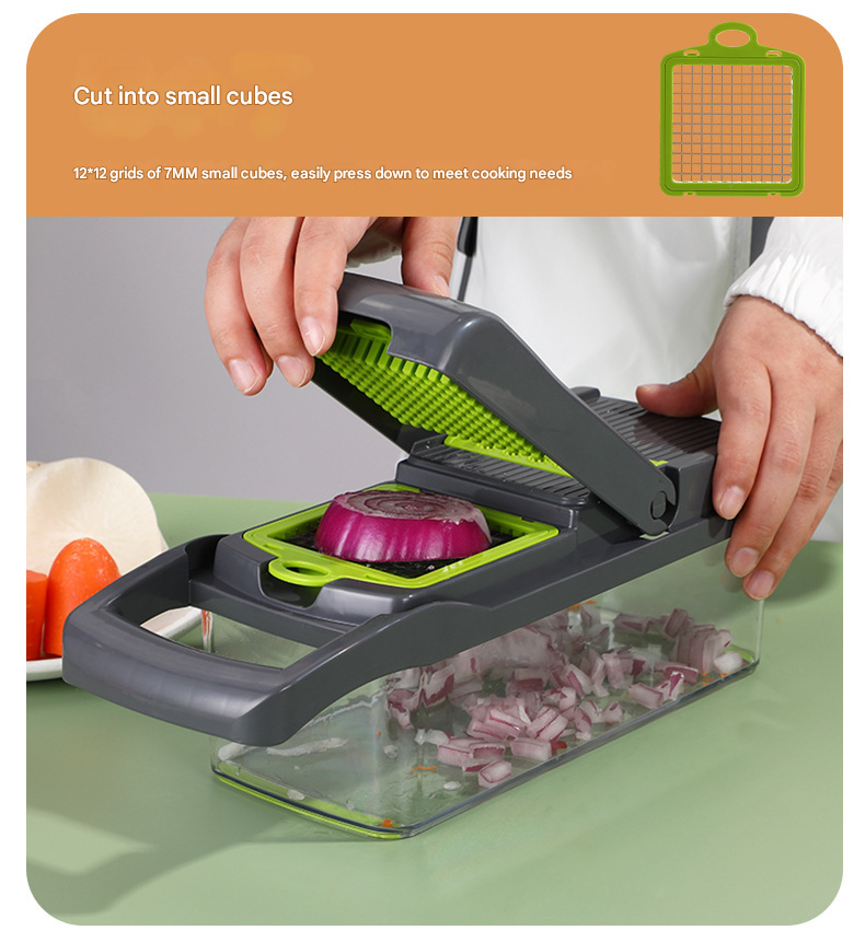 US Home Kitchen Vegetable Chopper – Hands-Free Design, Multi-Use Shredder/Dicer for Salad, Efficient Meal Prep Tool, Factory Direct Supply