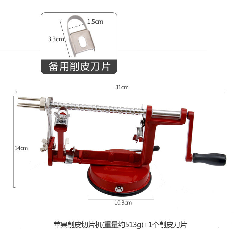 US Kitchen Fruit Peeler – Hand-Cranked Automatic Apple/Pear Peeler, Multi-Use Veggie Peeling Machine, Home Essential