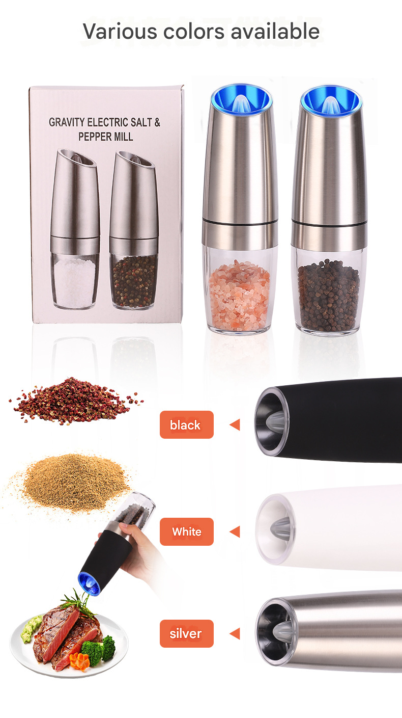 Electric Pepper Grinder for Home - Adjustable Coarseness, Rechargeable, Ideal for Black Pepper & Sea Salt, Must-Have Kitchen Gadget in USA