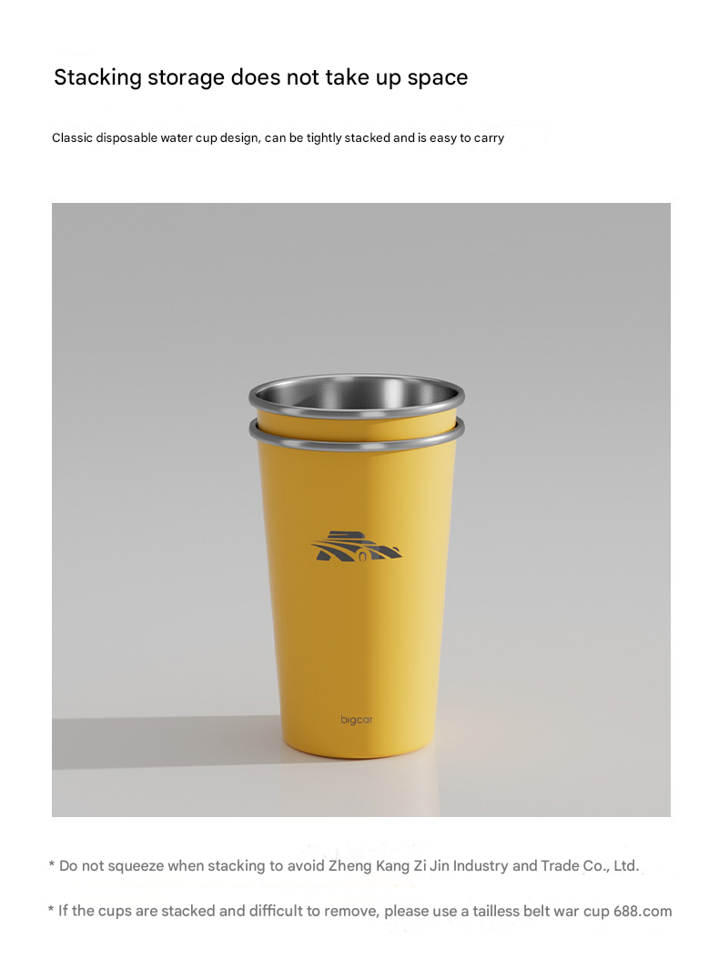 304 Stainless Steel Beer Mug - Ideal for Outdoor Camping, Portable Travel Cup with Lid, BPA - Free, FDA - Approved, Fits Car Cup Holders, Perfect for Home, Office & On - the - Go