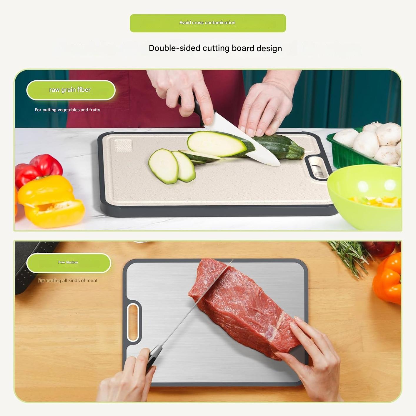 BS Heavy - Duty Stainless Steel Cutting Board - Ideal for Chopping Meat & Veggies