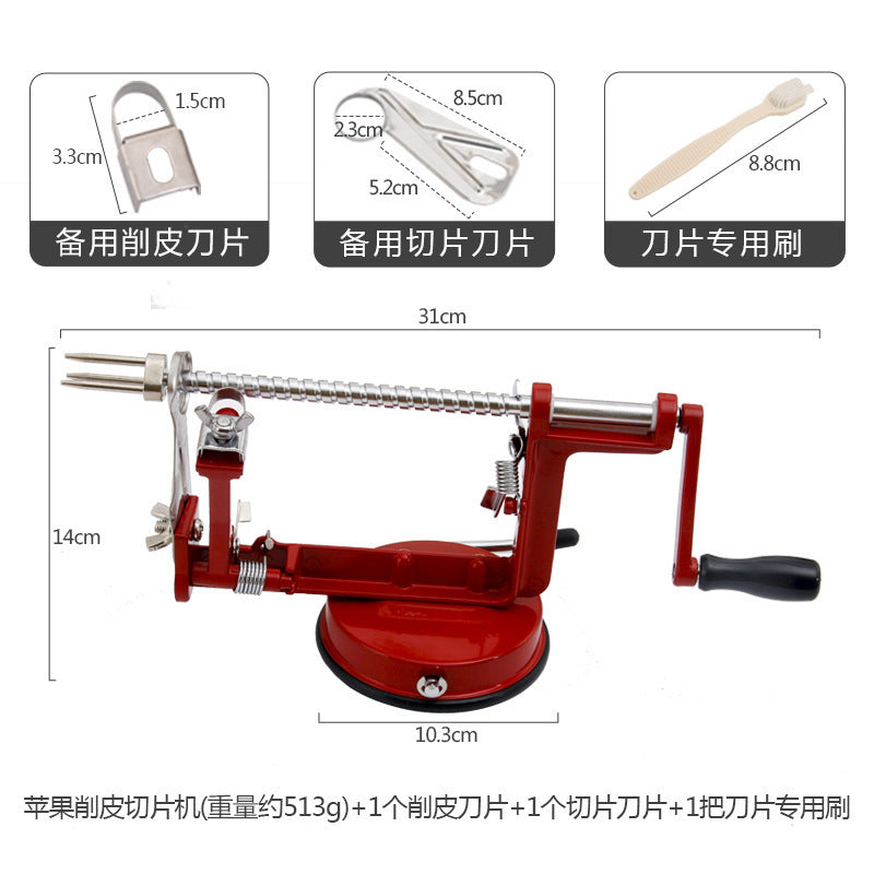 US Kitchen Fruit Peeler – Hand-Cranked Automatic Apple/Pear Peeler, Multi-Use Veggie Peeling Machine, Home Essential